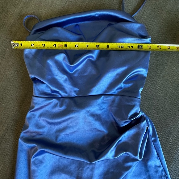 Emerald Sundae Satin Mini Dress in Blue (Macys) - Picture 2 of 12